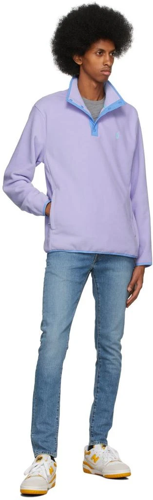 商品Ralph Lauren|Purple Fleece Mockneck Pullover,价格¥515,第4张图片详细描述