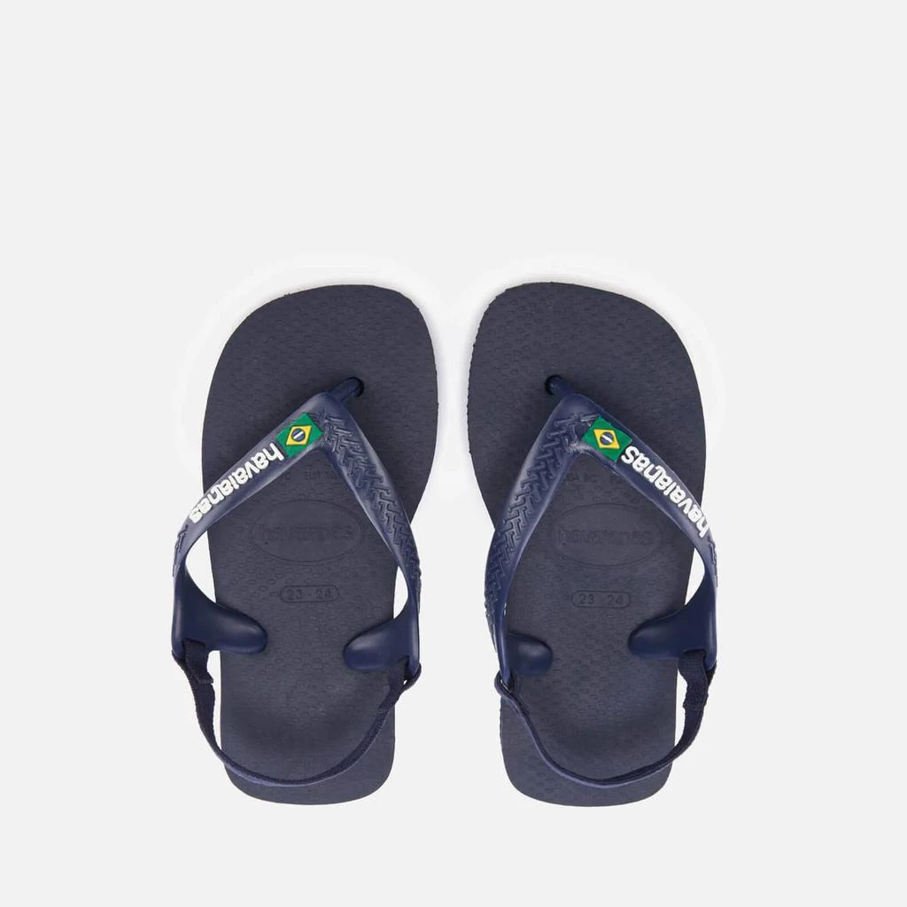 商品Havaianas|Havaianas Toddler's Brasil Logo Sandals - Navy Blue/Citric Yellow,价格¥69,第1张图片