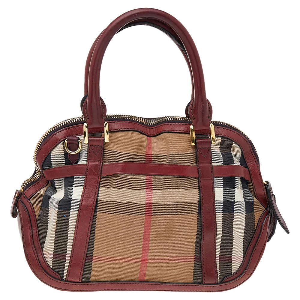 商品[二手商品] Burberry|Burberry Beige/Brown Canvas And Leather Small Orchard Bowling Bag,价格¥2880,第4张图片详细描述