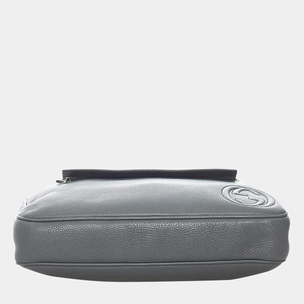 商品[二手商品] Gucci|Gucci Grey Leather Soho Business Briefcase Bag,价格¥5901,第4张图片详细描述