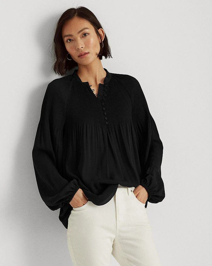 商品Ralph Lauren|Band Collar Swing Blouse,价格¥502,第4张图片详细描述