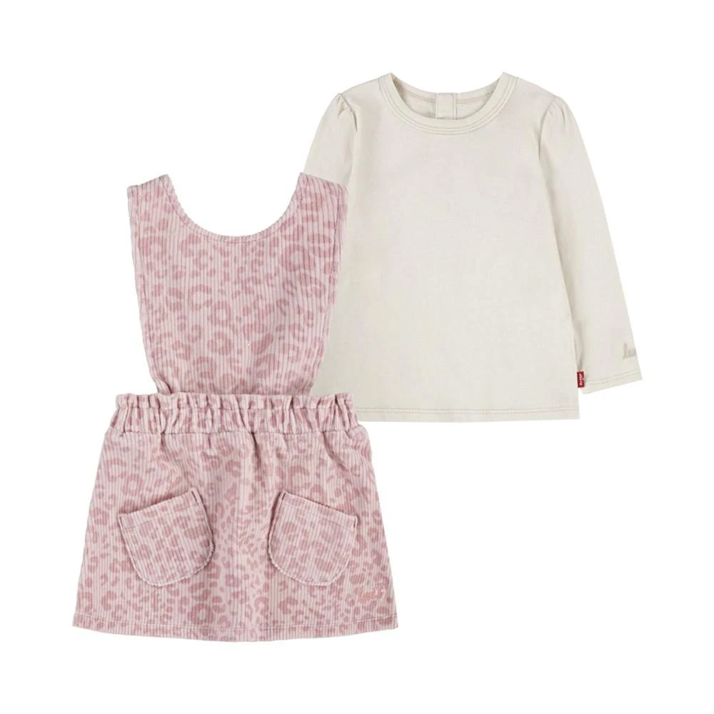 商品Levi's|Baby Girls Scrunchie Waist Skirtall and T-shirt, 2 Piece Set,价格¥206,第1张图片