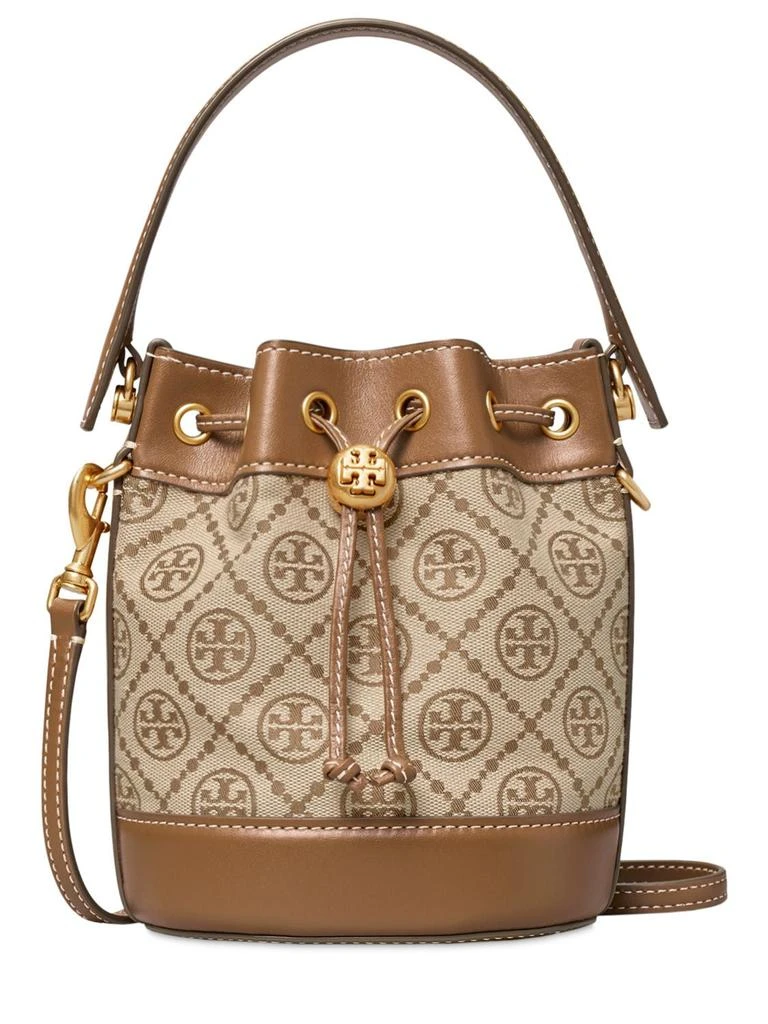 商品Tory Burch|Mini T Monogram Jacquard Bucket Bag,价格¥2815,第1张图片