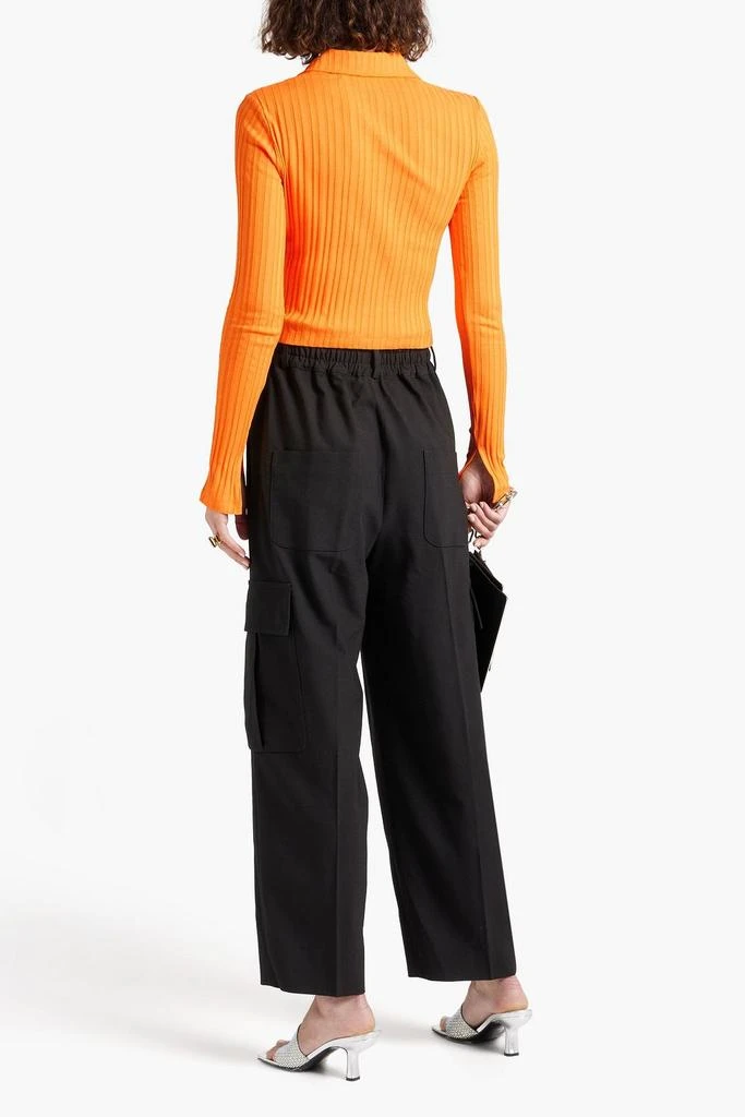 商品Helmut Lang|Cropped ribbed cotton-jersey top,价格¥403,第3张图片详细描述