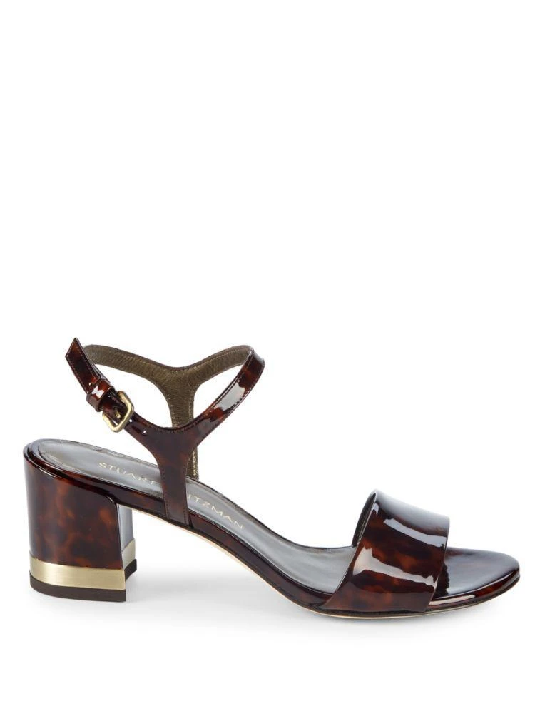 商品Stuart Weitzman|Block Heel Patent Leather Sandals,价格¥1183,第5张图片详细描述