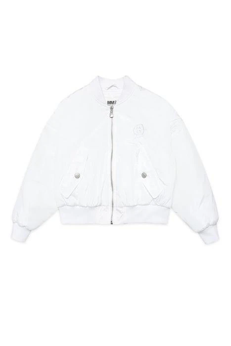 商品MM6|MM6 Maison Margiela Kids Logo-Embroidered Zipped Bomber Jacket,价格¥1967,第1张图片