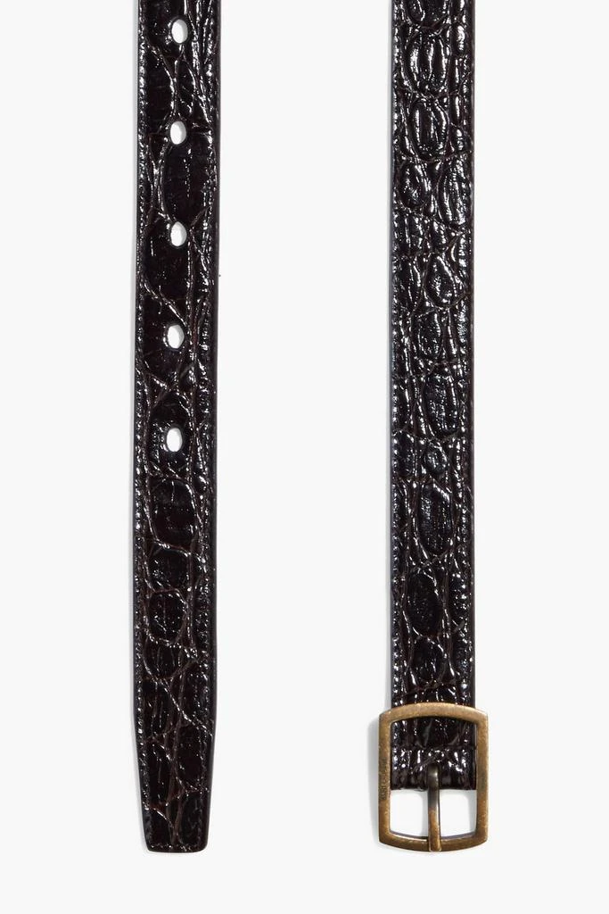 商品Yves Saint Laurent|Croc-effect leather belt,价格¥1956,第3张图片详细描述