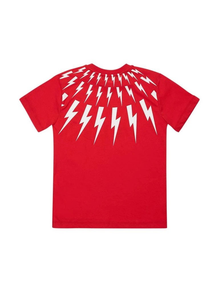 商品Neil Barrett|Thunder Print Cotton Jersey T-shirt,价格¥351,第2张图片详细描述