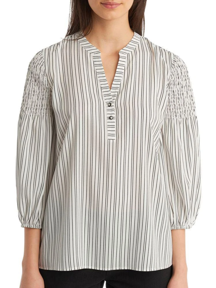 商品Karl Lagerfeld Paris|Striped Smock Blouse,价格¥338,第1张图片