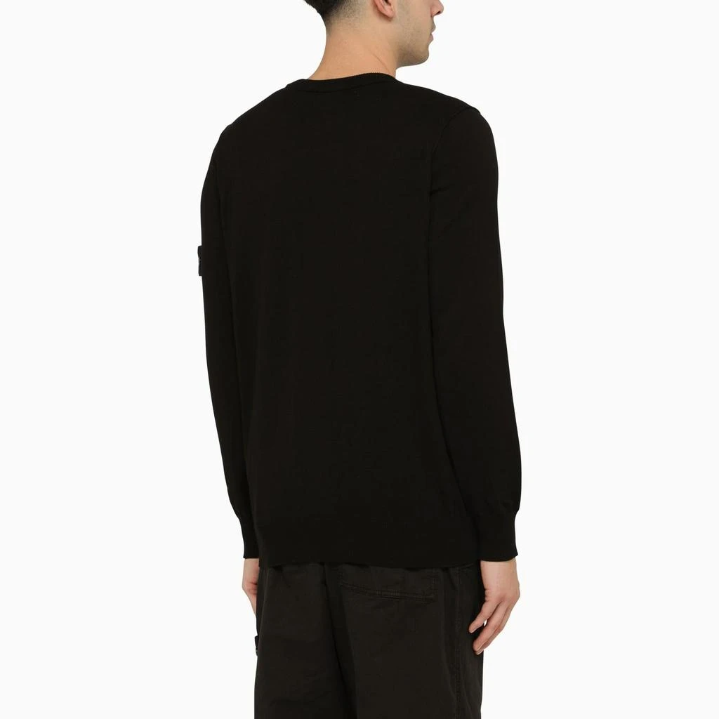 商品Stone Island|Black Crew-neck Pullover With Logo,价格¥2784,第2张图片详细描述