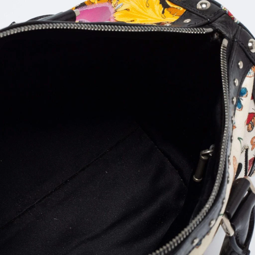 Versace Multicolor Archival Print Canvas and Leather Chaos Couture Studded Boston Bag  商品