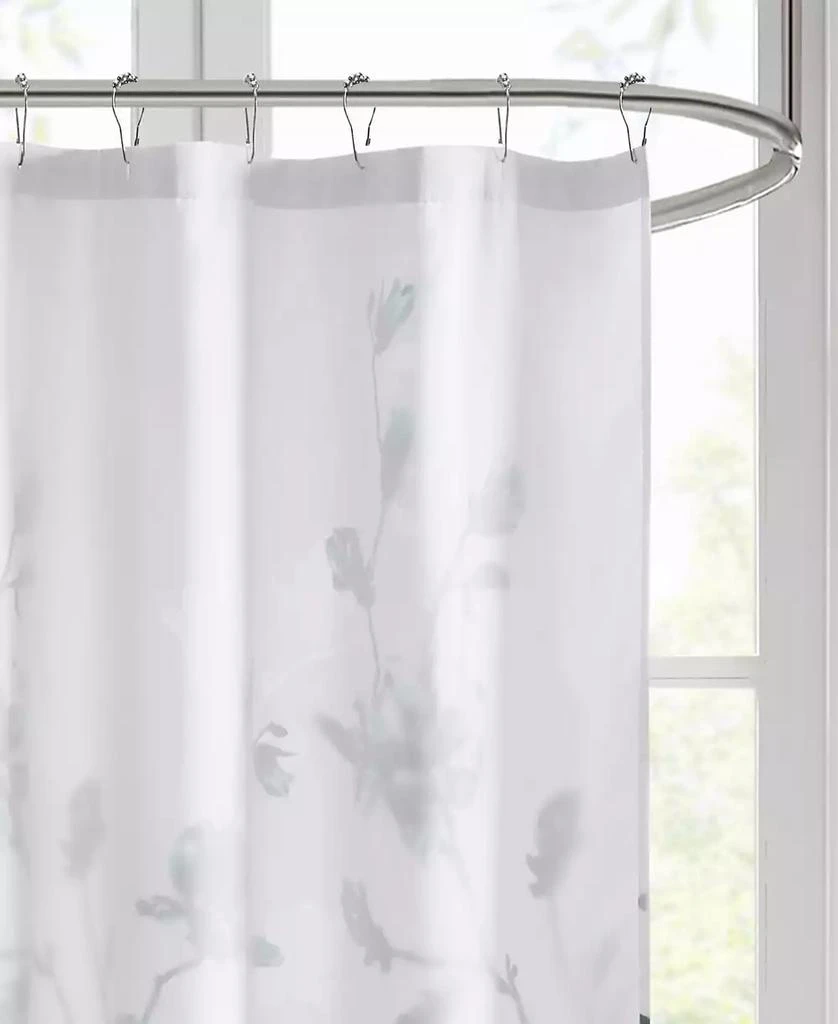 商品Madison Park|Magnolia Floral Printed Burnout Shower Curtain, 72" x 72",价格¥328,第4张图片详细描述