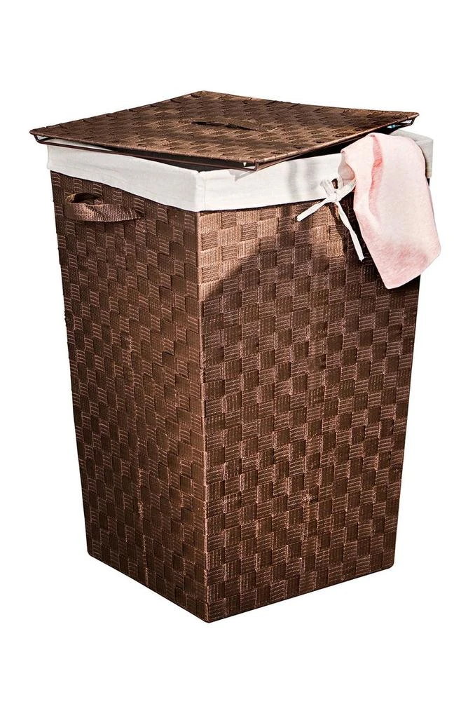 商品Honey Can Do|Lined Woven Strap Hamper with Lid,价格¥326,第2张图片详细描述