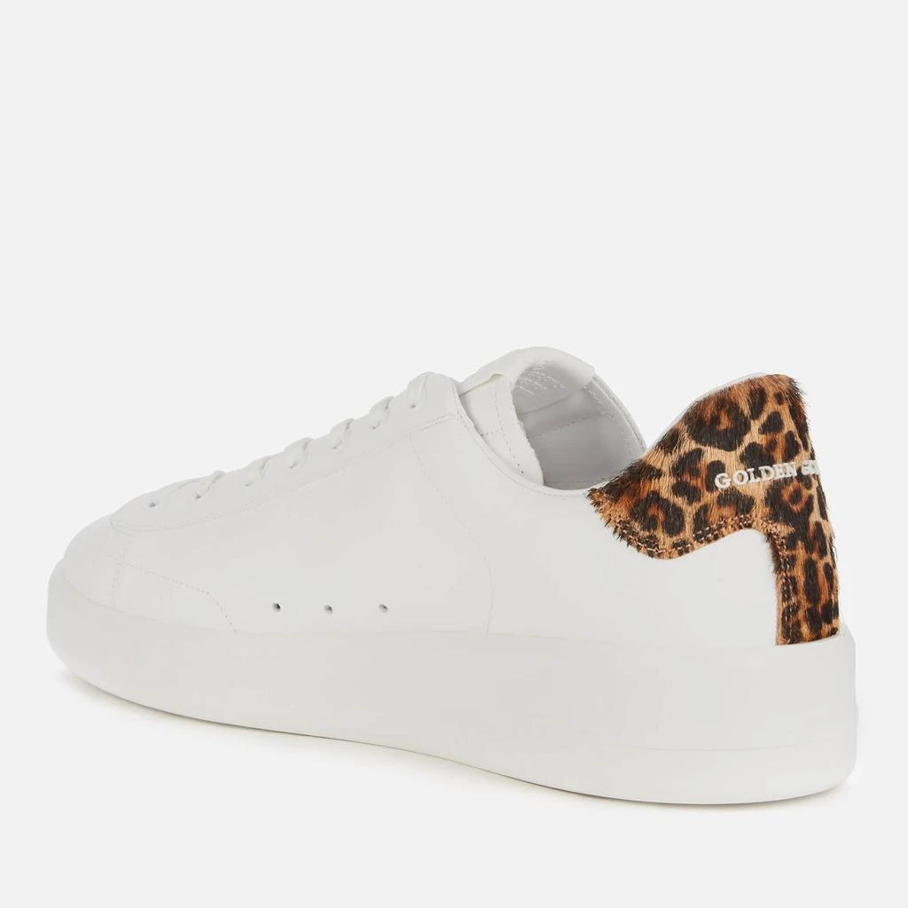 商品Golden Goose|Golden Goose Men's Pure Star Leather Trainers - White/Brown Leopard,价格¥1956,第2张图片详细描述