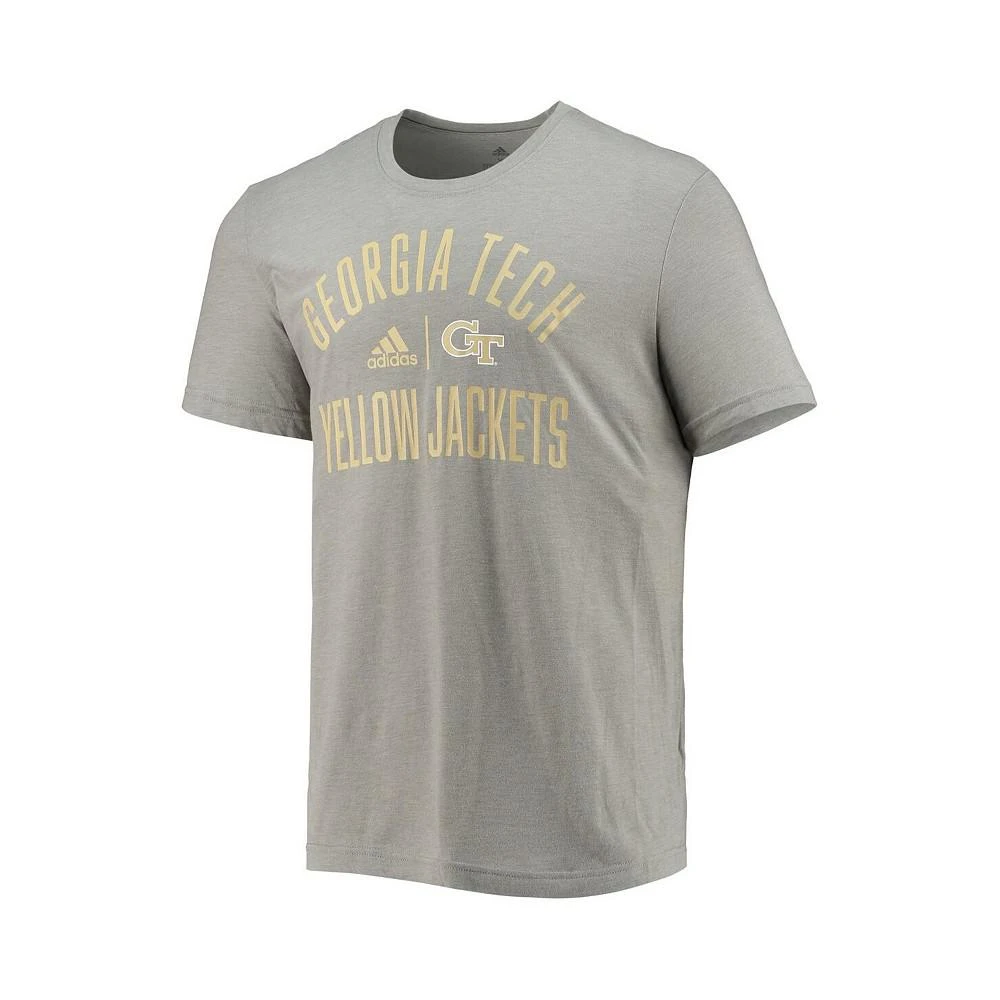 商品Adidas|Men's Heathered Gray Georgia Tech Yellow Jackets Sideline Locker Heritage AEROREADY T-shirt,价格¥223,第2张图片详细描述