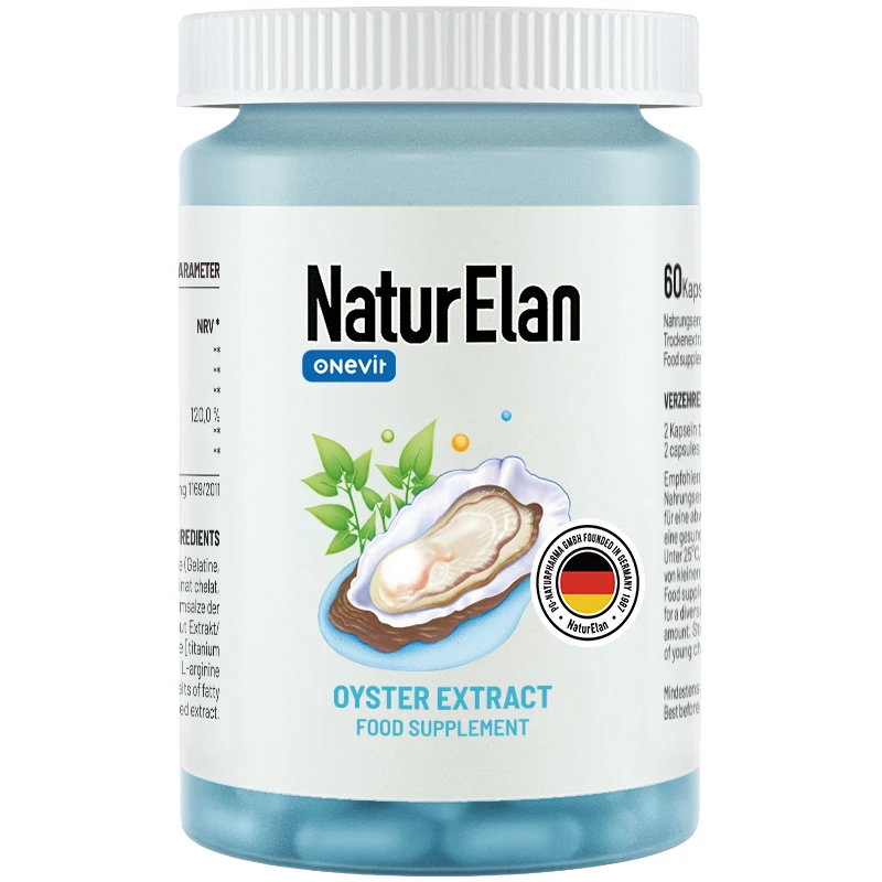 商品NaturElan|德国进口 NaturElan 呐兔 牡蛎精胶囊 60粒 升级版  缓解疲劳 补充男性营养（保税仓发货）,价格¥172,第1张图片