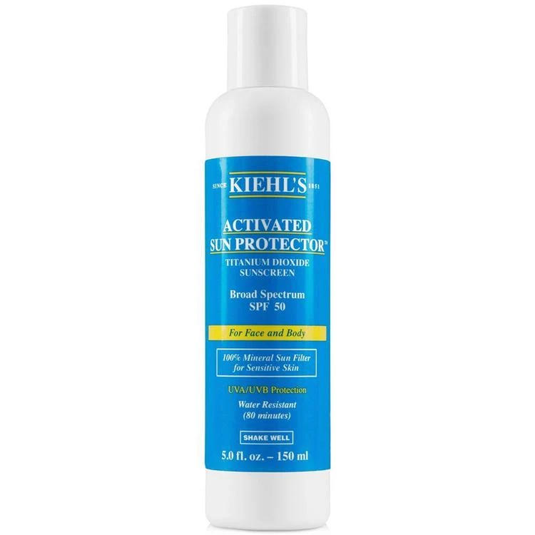 商品Kiehl's|Activated Sun Protector 100% Mineral Sunscreen SPF 50, 5-oz.,价格¥216,第1张图片