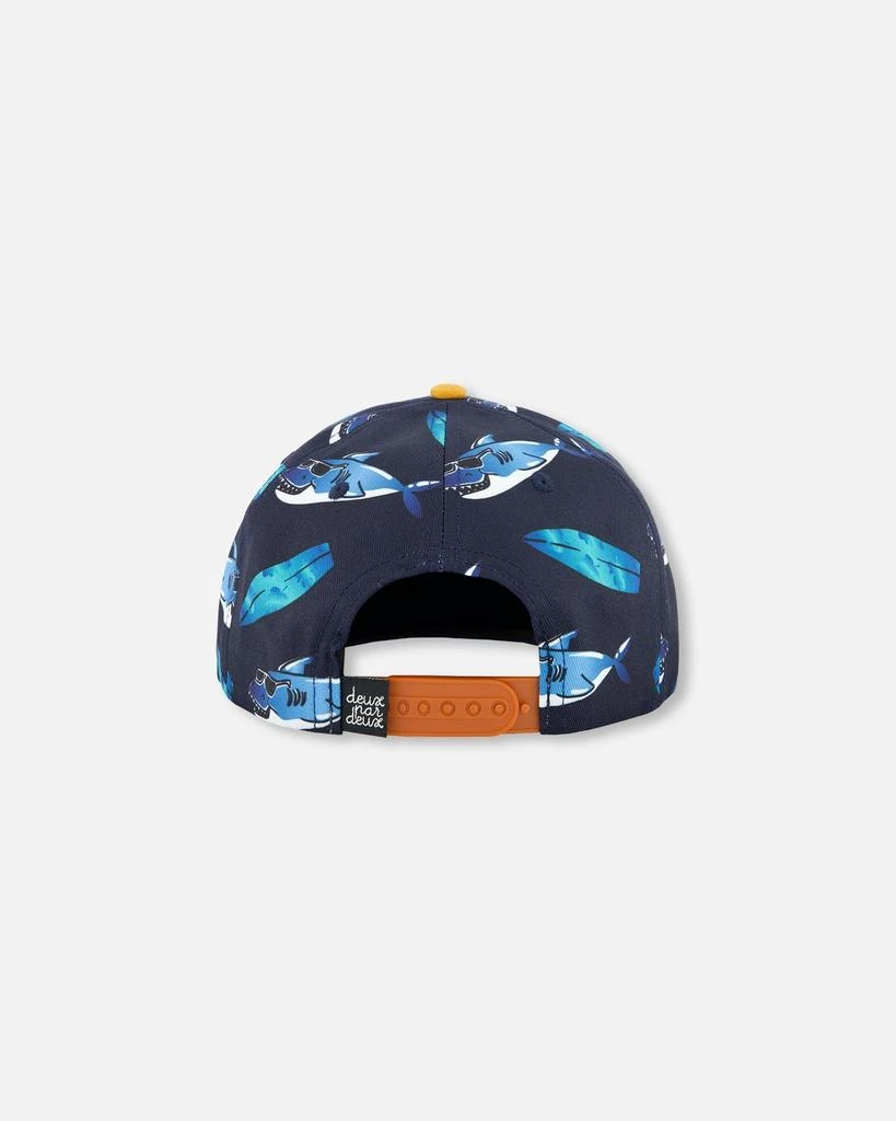 商品Deux par Deux|Cap Navy Printed Shark,价格¥270,第3张图片详细描述