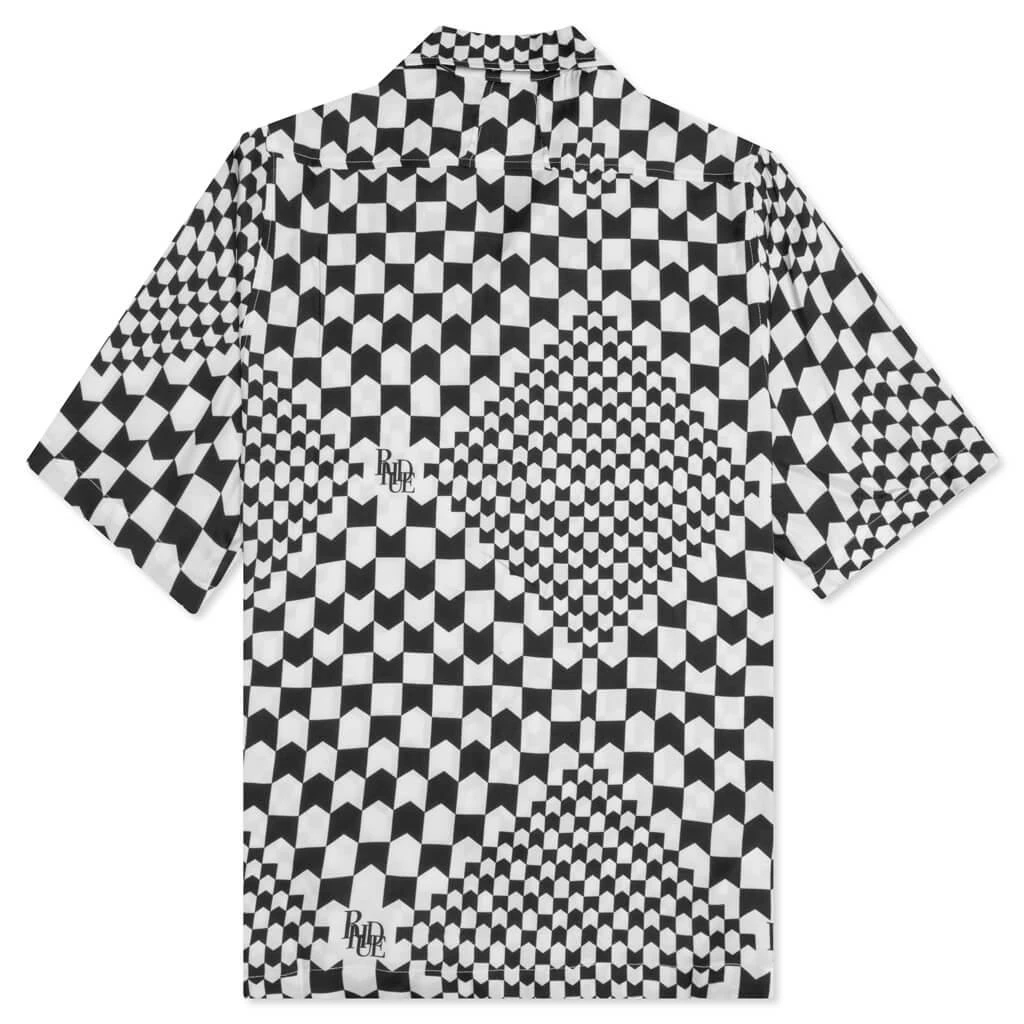 商品Rhude|Rhude Rayon Checker Button Up - Black/Cream,价格¥4938,第2张图片详细描述