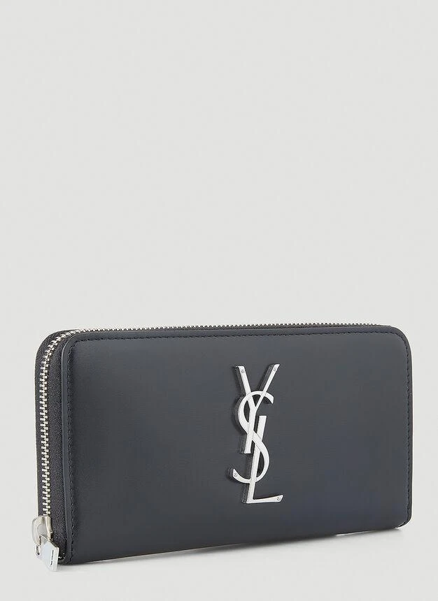 商品Yves Saint Laurent|Logo Plaque Wallet in Black,价格¥5768,第2张图片详细描述