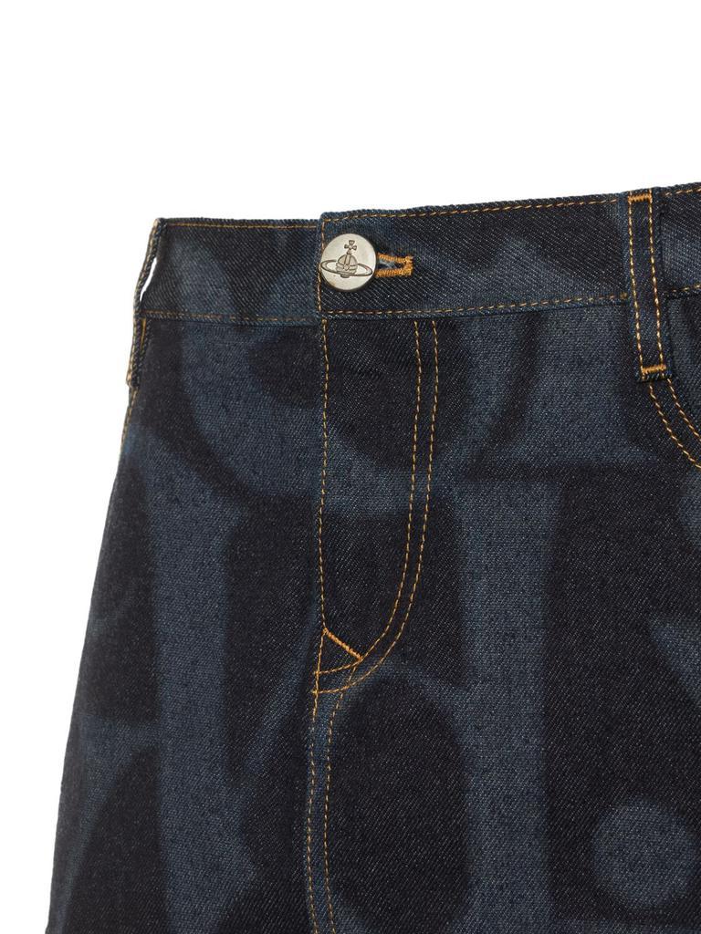 商品Vivienne Westwood|Logo Printed Denim Mini Skirt,价格¥1342,第6张图片详细描述