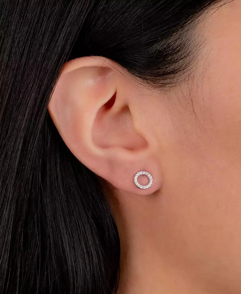 商品Giani Bernini|Cubic Zirconia Circle Stud Earrings in Sterling Silver, Created for Macy's,价格¥336,第2张图片详细描述