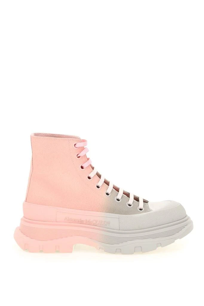 商品Alexander McQueen|TWO-TONE TREAD SLICK HI-TOP SNEAKERS,价格¥4068,第1张图片