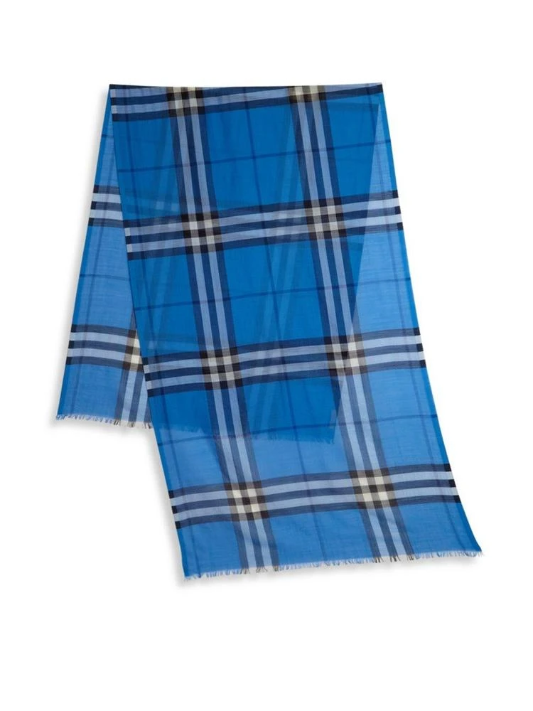 商品Burberry|Giant Check Wool & Silk Gauze Scarf,价格¥2073,第2张图片详细描述