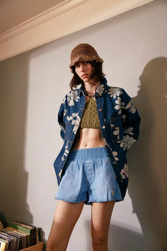 商品BDG|BDG Elissa Denim Printed Shirt Jacket,价格¥524,第1张图片