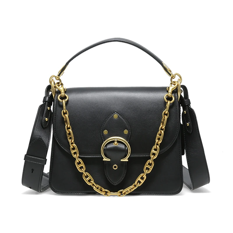 商品Coach|Coach 蔻驰 BEAT小号女士皮质单肩斜挎包 黑色 4597B4BK,价格¥1836,第1张图片