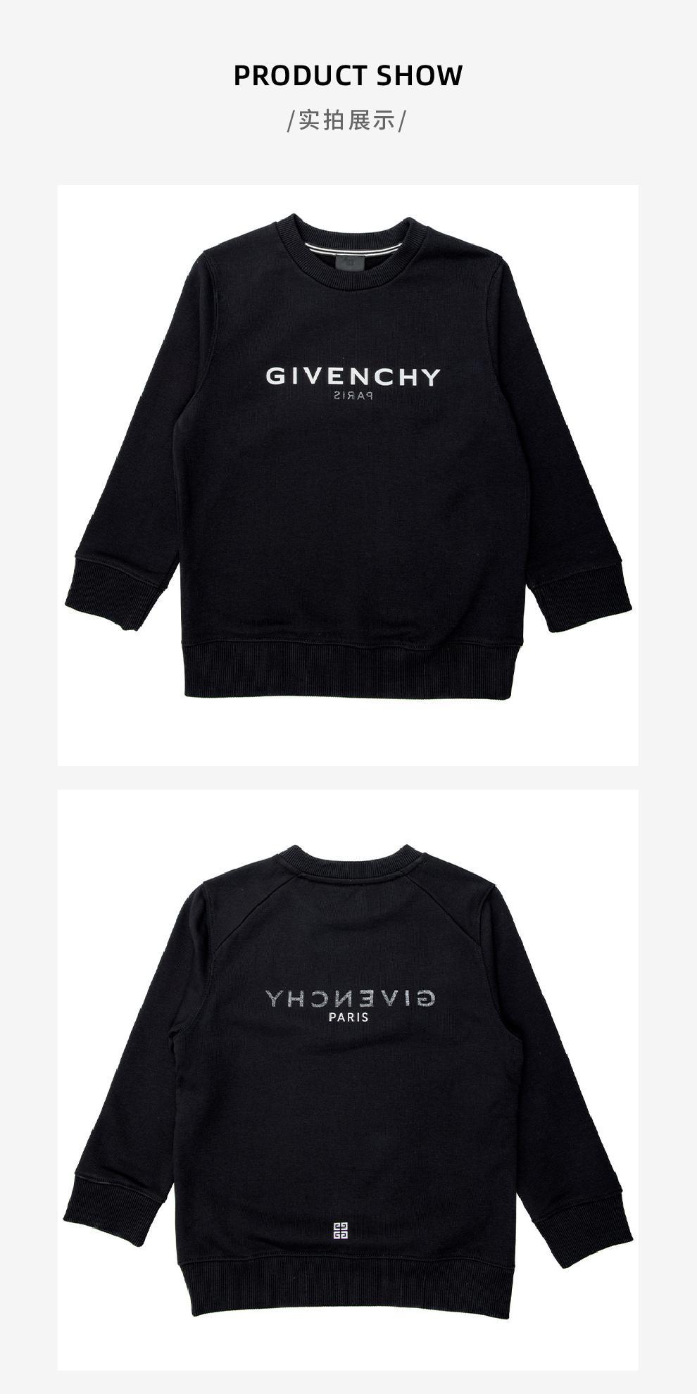 商品Givenchy|大童款 黑色圆领logo印花卫衣【香港仓极速发货】,价格¥1498,第6张图片详细描述