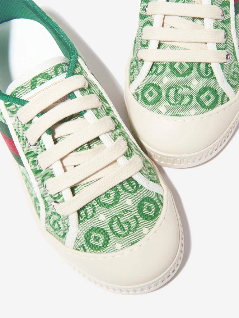 商品Gucci|Gucci Kids Tennis Trainers in Green,价格¥1622,第3张图片详细描述