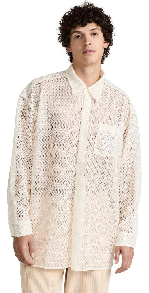 商品Our Legacy|Our Legacy Technical Lace Popover Shirt,价格¥1168,第1张图片