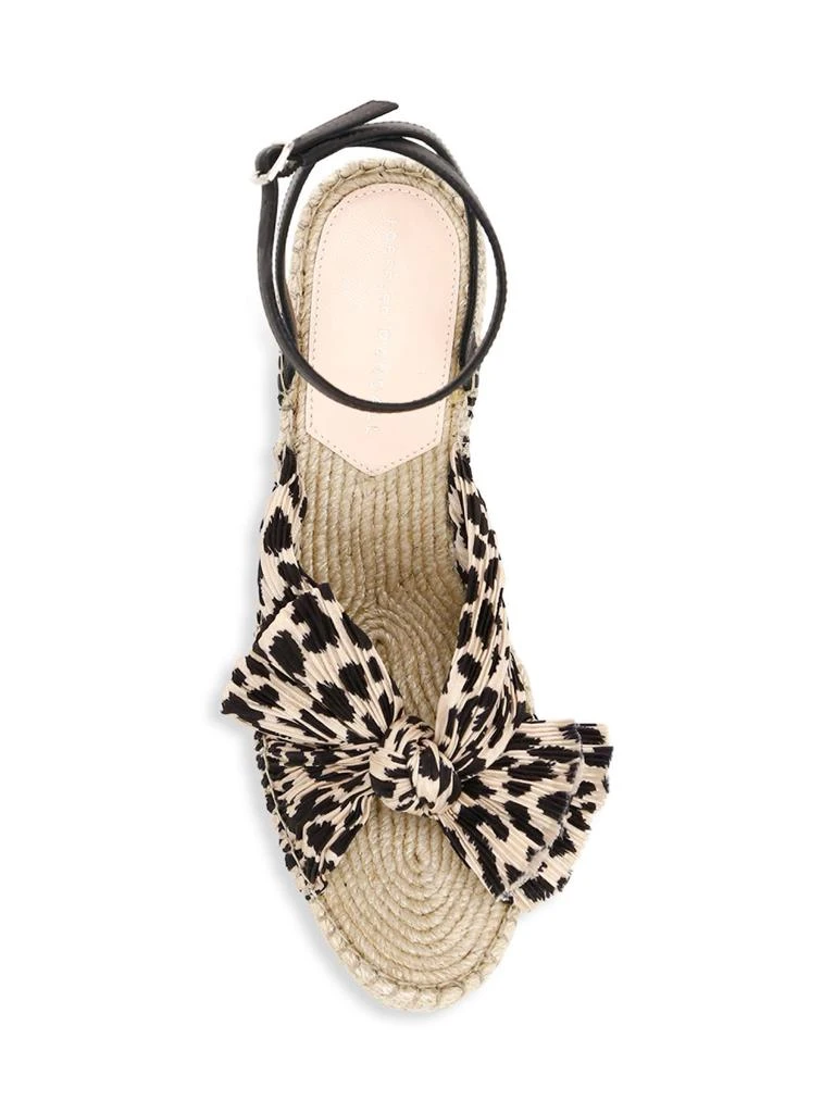 商品Loeffler Randall|Charley Knotted Leopard-Print Espadrille Wedge Sandals,价格¥944,第5张图片详细描述