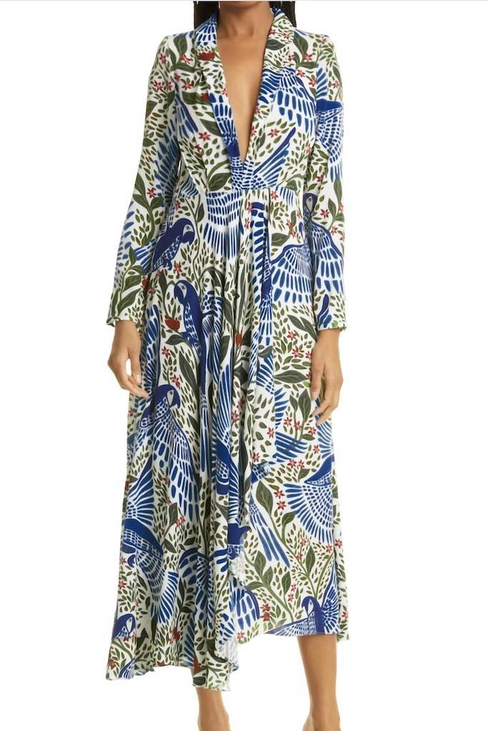 商品Farm Rio|Off White Macawflight Maxi Dress in Off White Multi,价格¥982,第4张图片详细描述
