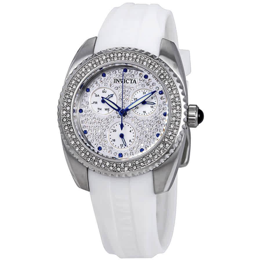 Invicta Angel Crystal White Dial Ladies Watch 28482商品第1张图片规格展示