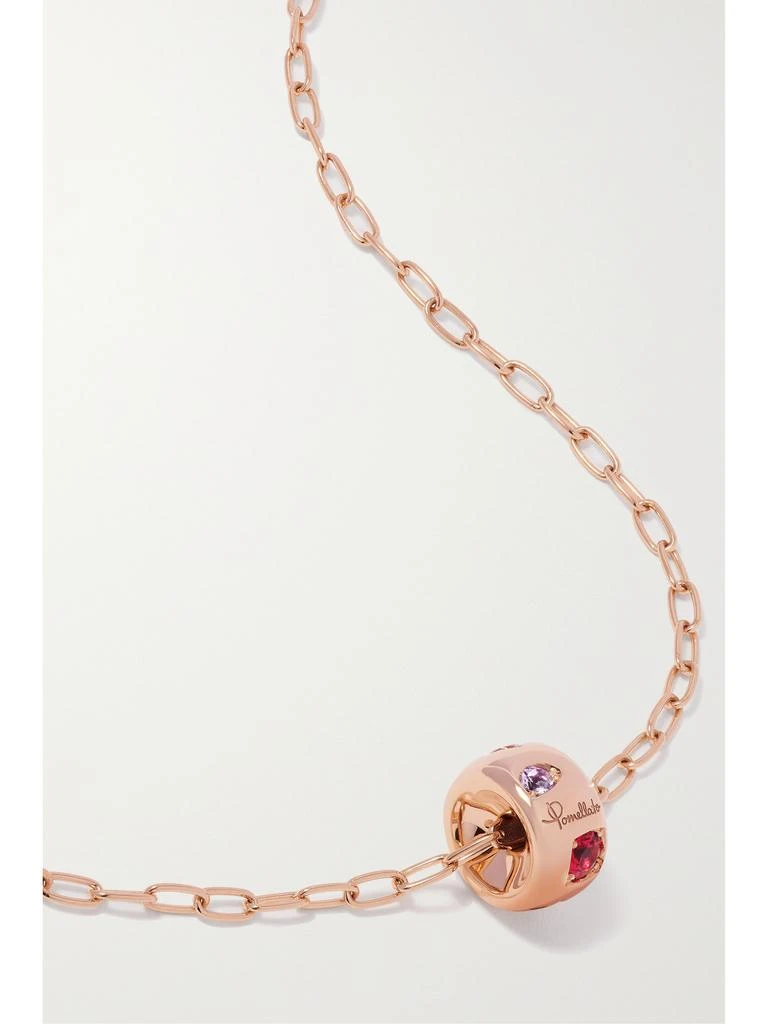 商品Pomellato|Iconica 18k 玫瑰金多种宝石项链,价格¥19789,第1张图片