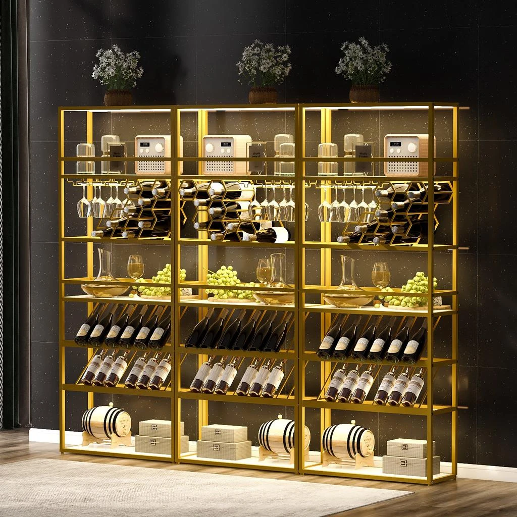 Streamdale 78" LED Tall Bar Cabinet with Ample Wine Storage and Style 商品
