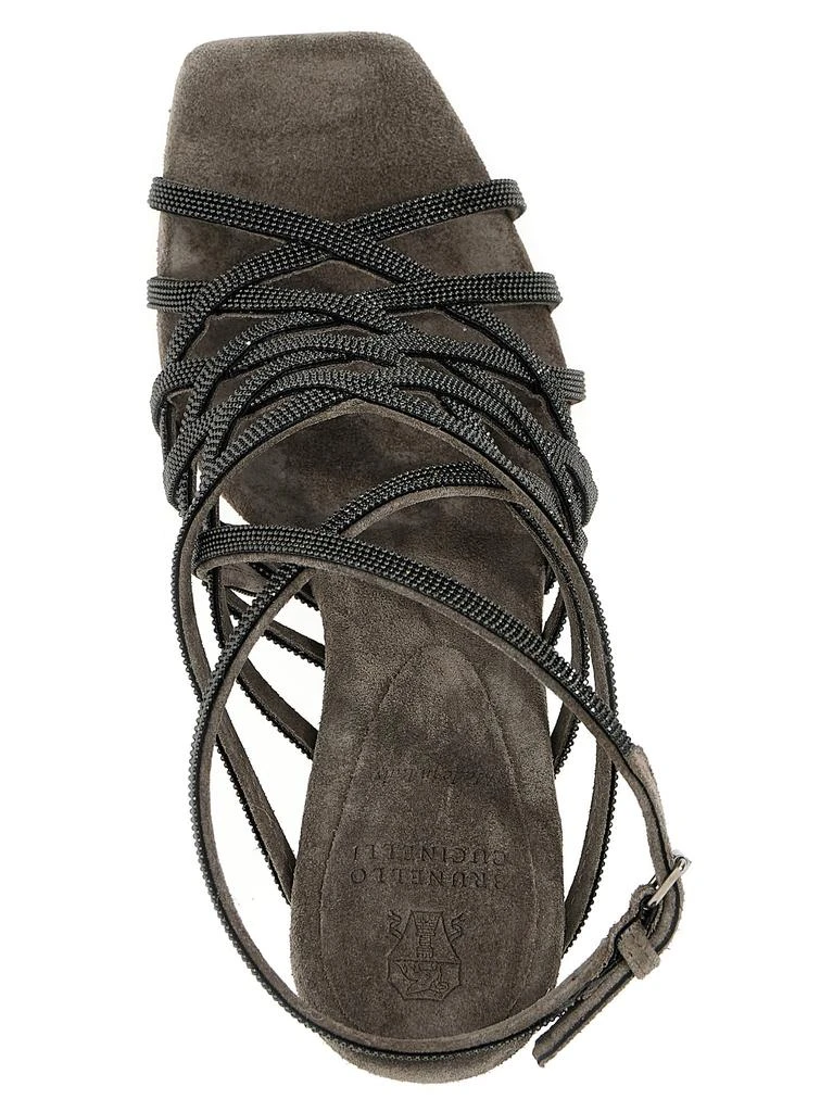 商品Brunello Cucinelli|Monile Sandals Gray,价格¥8153,第3张图片详细描述
