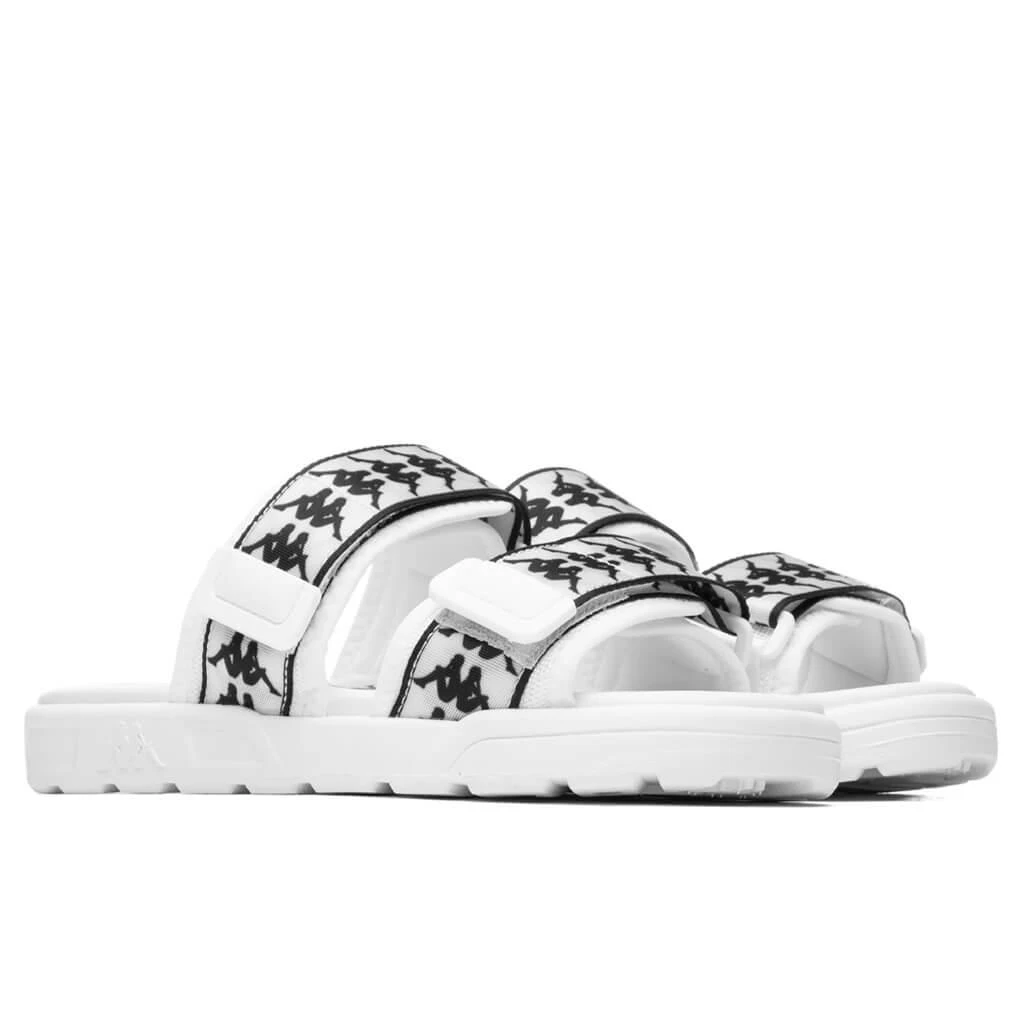 商品Kappa|222 Banda Aster 1 Sandals - White/Black,价格¥396,第2张图片详细描述