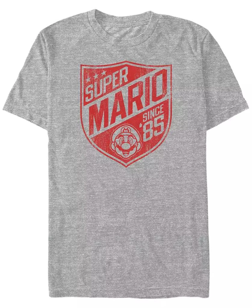 商品Nintendo|Nintendo Men's Super Mario Since '85 Shield Logo Short Sleeve T-Shirt,价格¥186,第1张图片