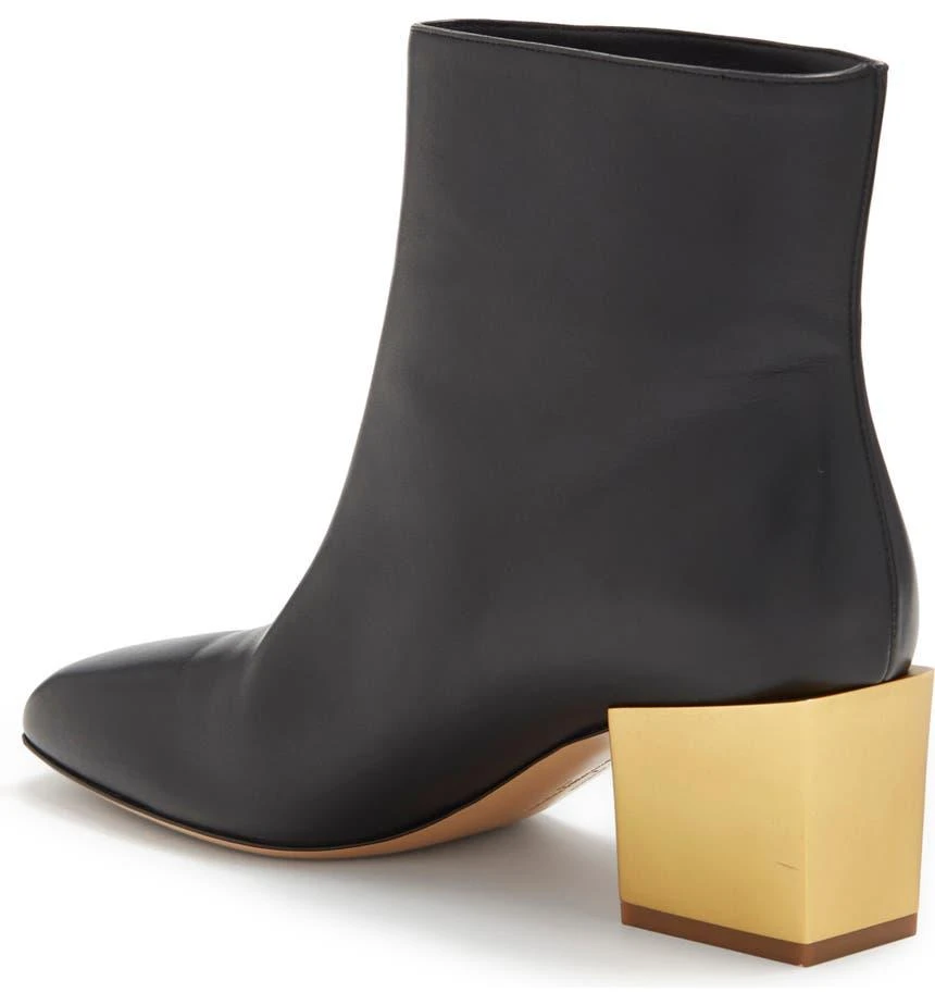 商品Salvatore Ferragamo|Albiano Block Heel Leather Bootie,价格¥5314,第2张图片详细描述