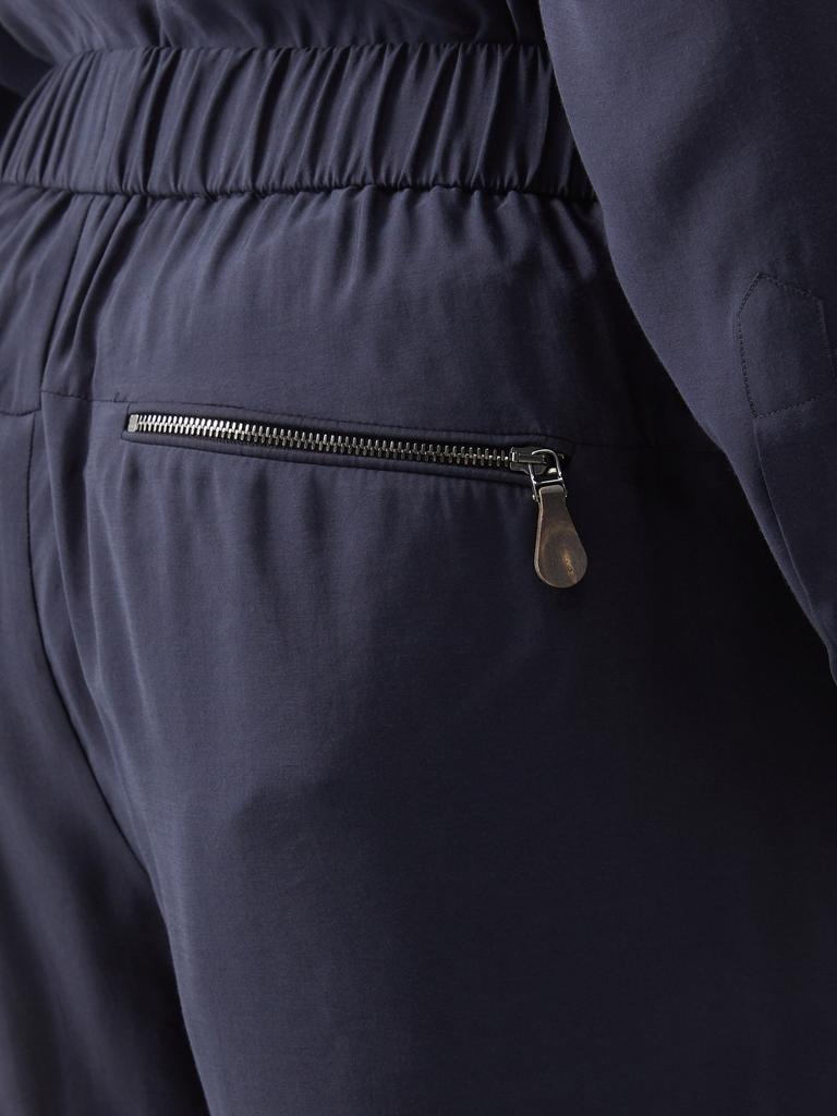 Zip-pocket lyocell-blend poplin trousers商品第4张图片规格展示
