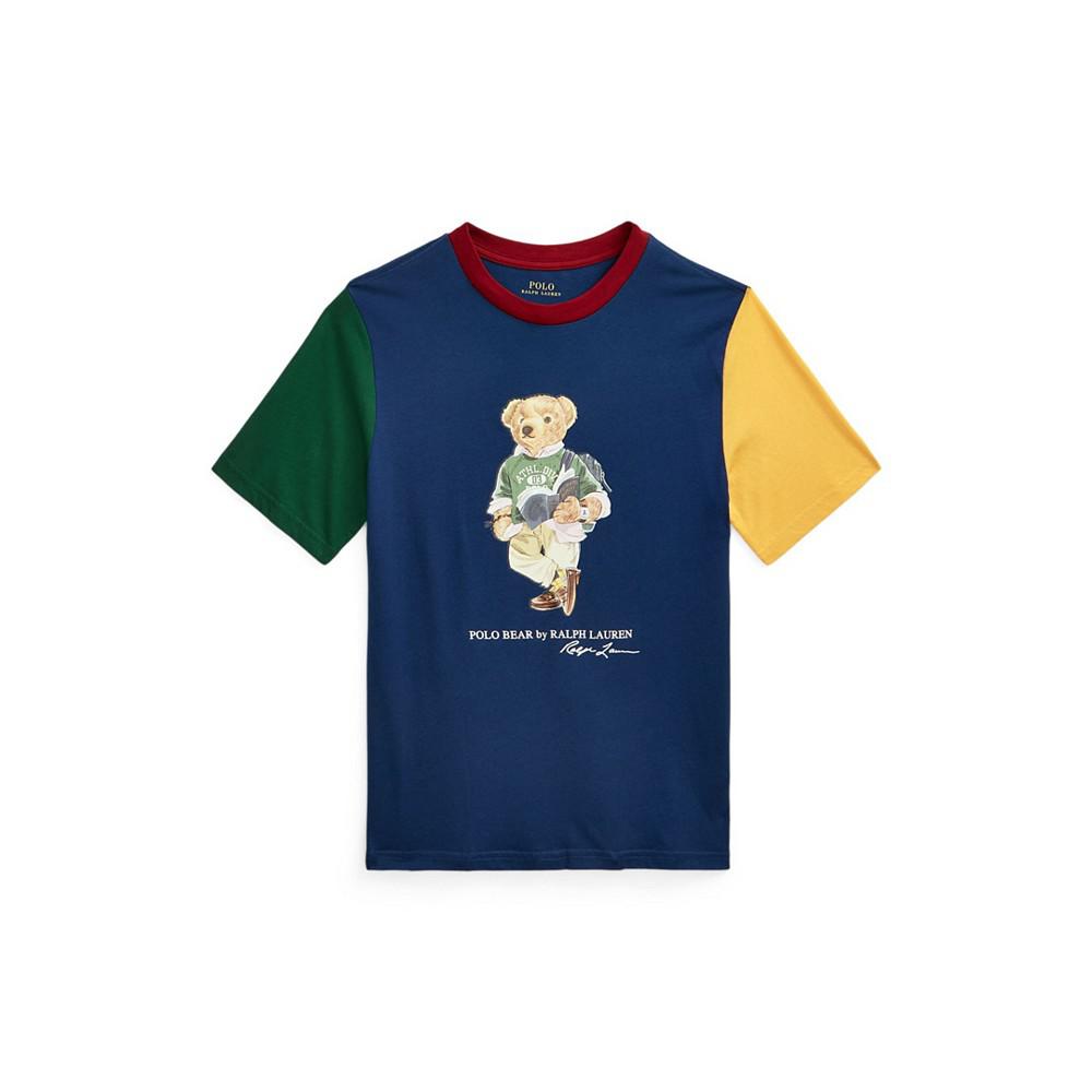 Big Boys Bear Short Sleeves Cotton Jersey T-shirt商品第1张图片规格展示