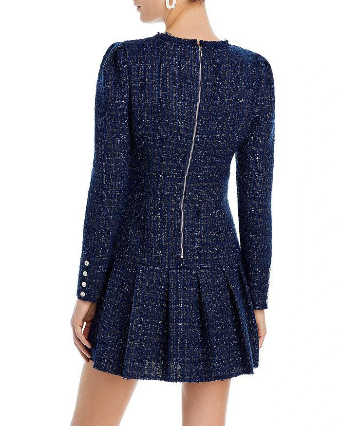 商品AQUA|Tweed Pleated Mini Dress - 100% Exclusive,价格¥889,第4张图片详细描述