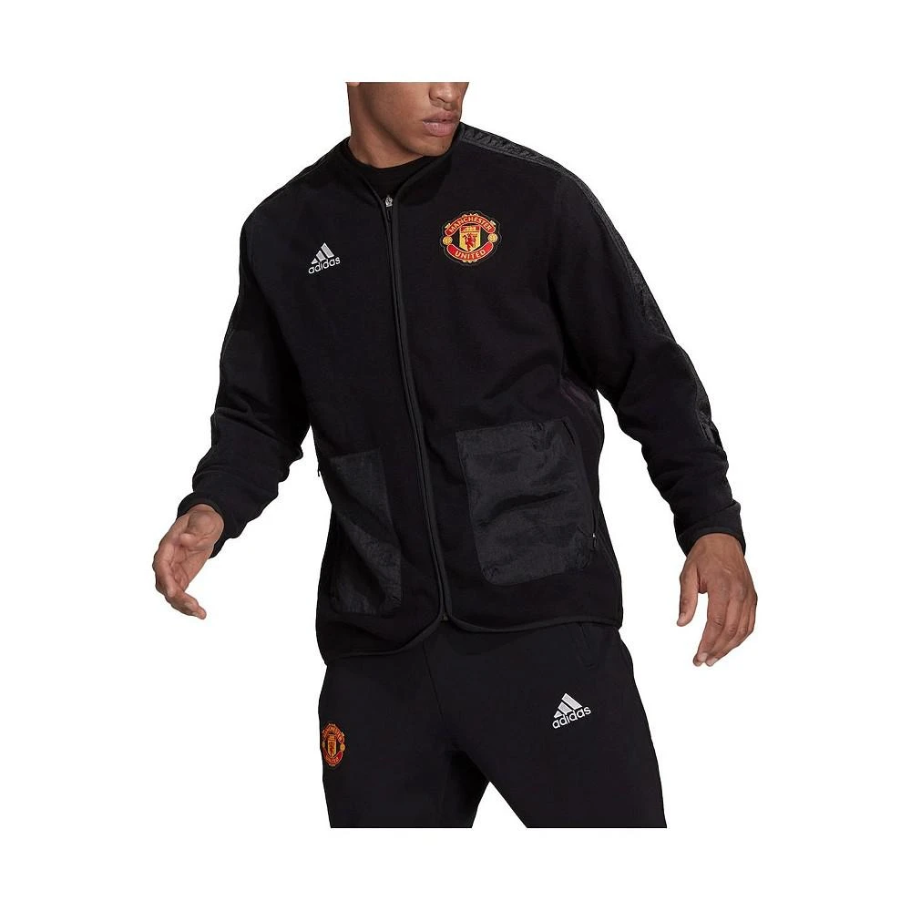 商品Adidas|Men's Black Manchester United Travel Mid-Layer Full-Zip Jacket,价格¥546,第5张图片详细描述