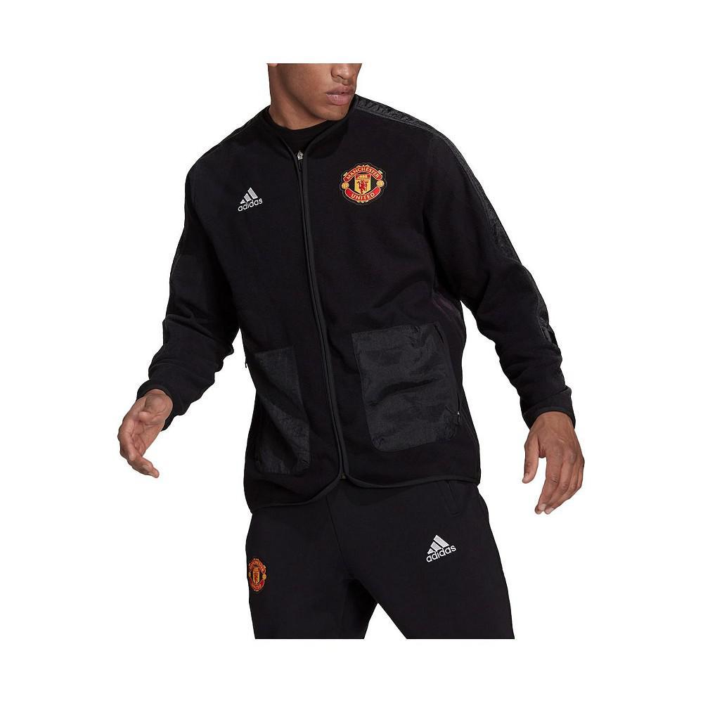 商品Adidas|Men's Black Manchester United Travel Mid-Layer Full-Zip Jacket,价格¥665,第7张图片详细描述