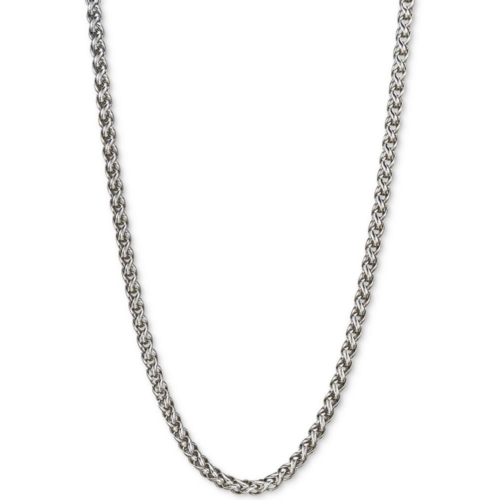 商品Esquire Men's Jewelry|22" Wheat Chain Necklace in Sterling Silver, Created for Macy's,价格¥1643,第1张图片