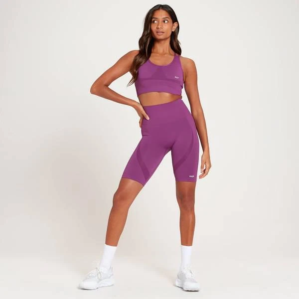 商品Myprotein|MP Women's Tempo Seamless Cycling Shorts - Purple,价格¥183,第2张图片详细描述