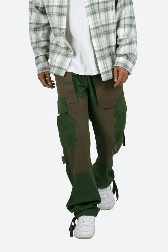 商品MNML|Paneled Cargo Pants - Olive,价格¥384,第2张图片详细描述